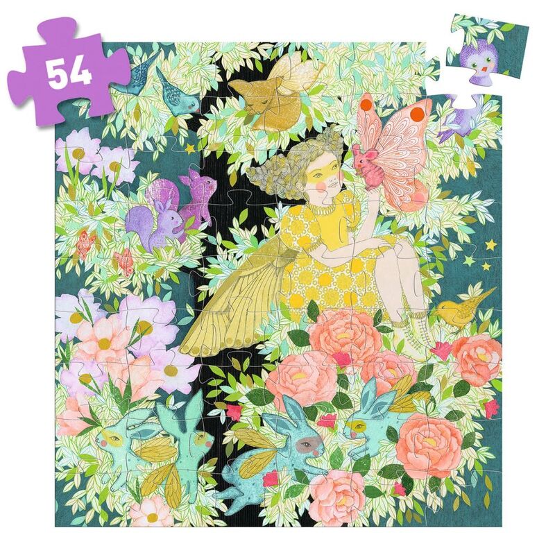 Djeco 54 Piece Silhouette Puzzle - Flora's Tree - STEAM Kids Brisbane