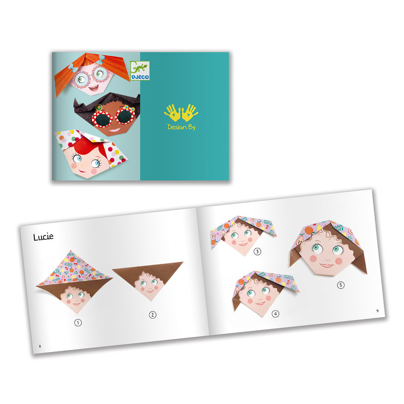 Djeco Pretty Faces Origami - STEAM Kids Brisbane