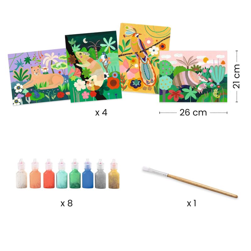 Djeco Tropical Forest 3D Painting Set - STEAM Kids Brisbane