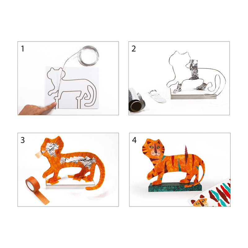 Djeco Tiger Sculpture Workshop Kit - STEAM Kids Brisbane