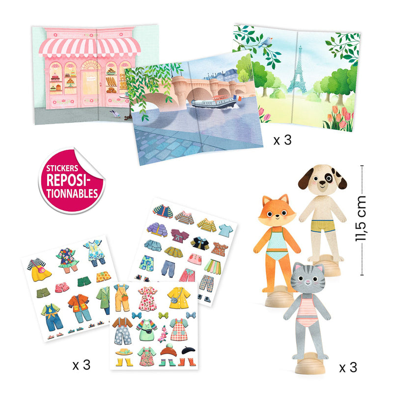 Djeco Hello Paris Dress Up Collage Set - STEAM Kids Brisbane