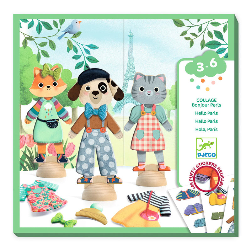 Djeco Hello Paris Dress Up Collage Set - STEAM Kids Brisbane