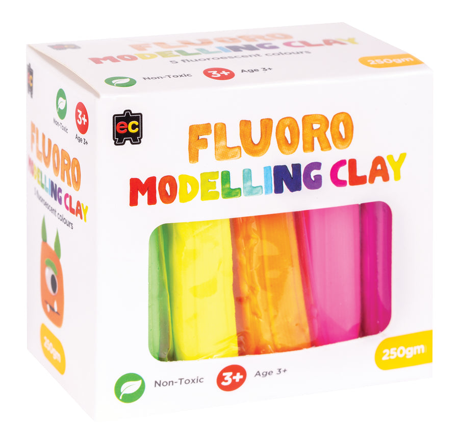 Fluoro Modelling Clay - 5 Colours | EC - STEAM Kids Brisbane