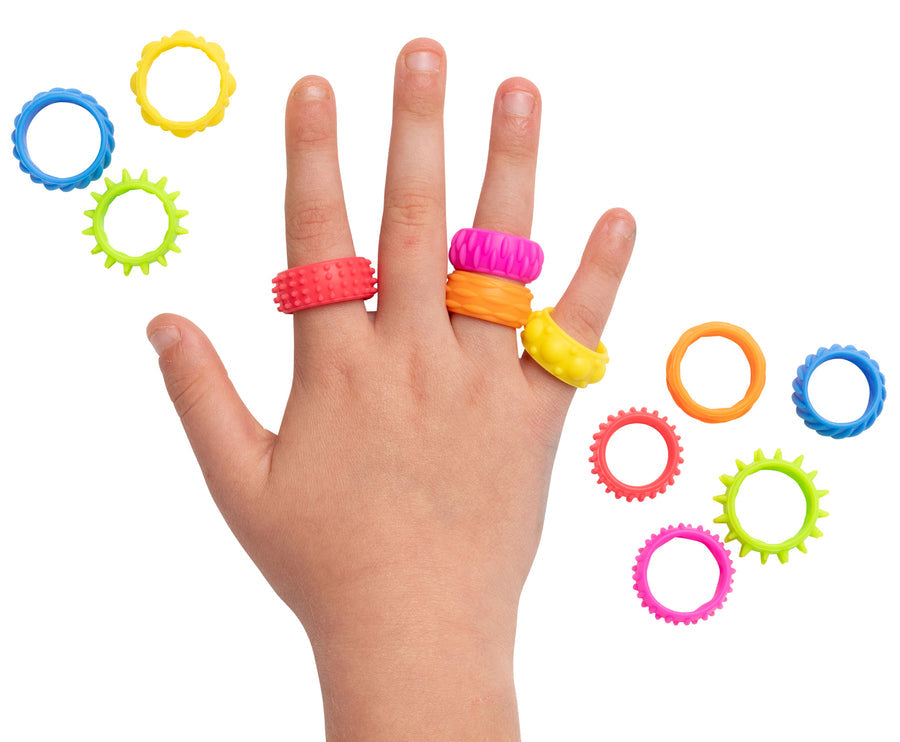 Textured Fidget Rings Set of 12 | Sensory Sprouts - STEAM Kids Brisbane