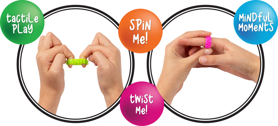 Textured Fidget Rings Set of 12 | Sensory Sprouts - STEAM Kids Brisbane