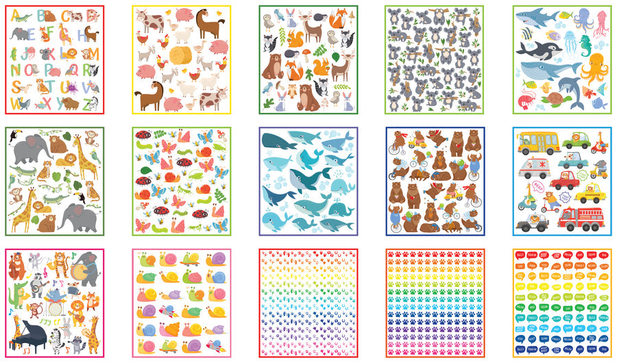 Animal World Sticker Set - 800 Pack - STEAM Kids Brisbane