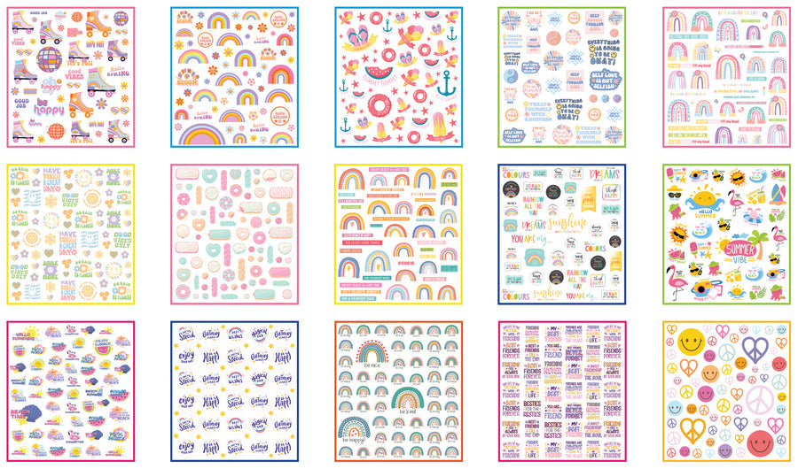 Chasing Rainbows Sticker Set - 800 Pack - STEAM Kids Brisbane