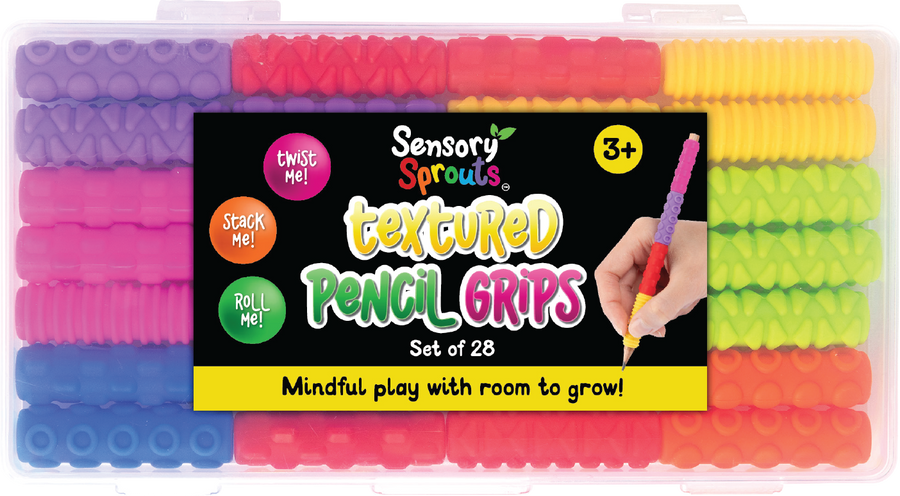 Textured Pencil Grips Set of 28 Sensory Sprouts