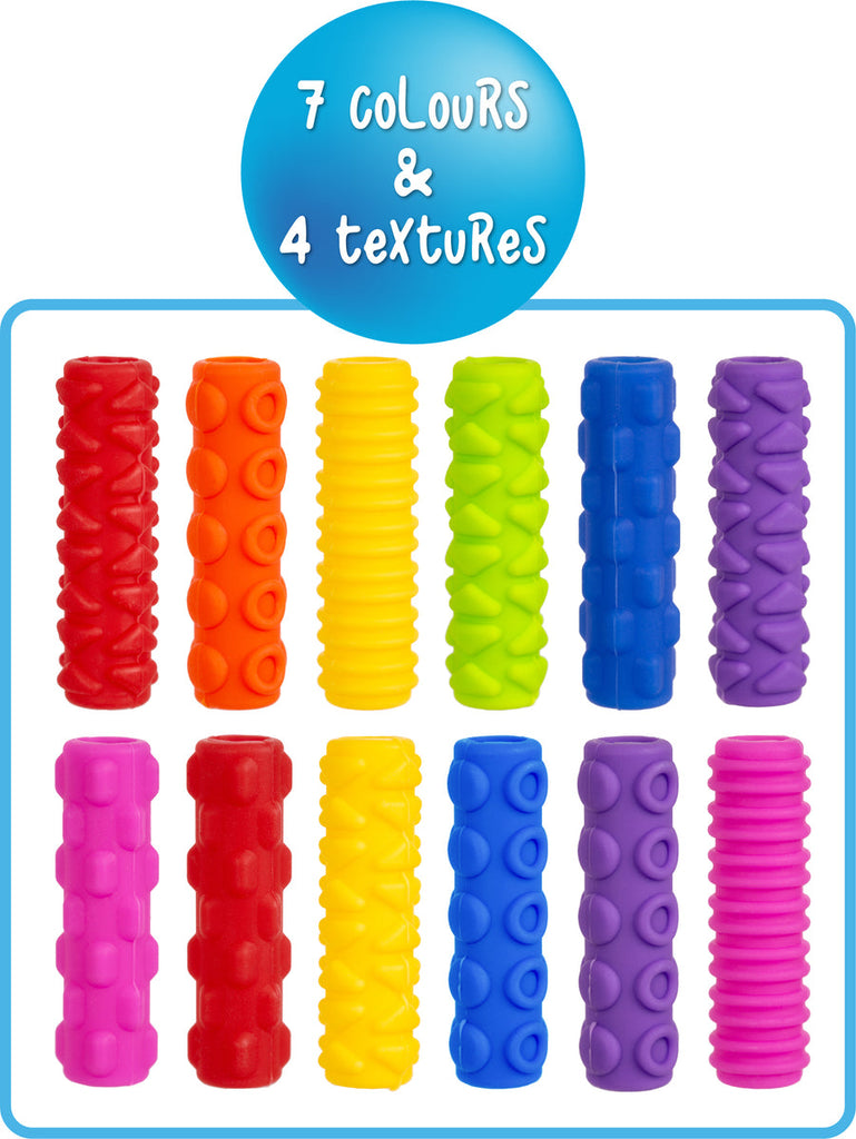 Textured Pencil Grips Set of 28 | Sensory Sprouts - STEAM Kids Brisbane