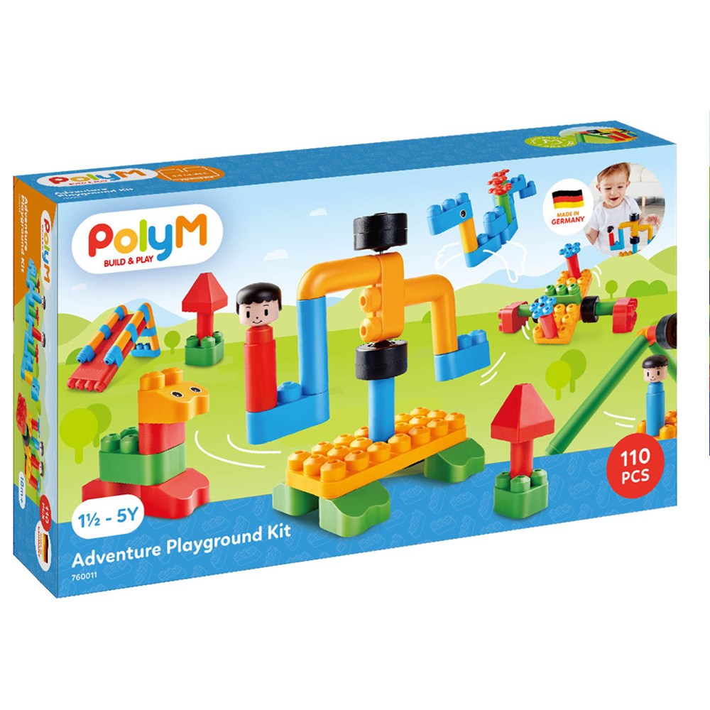 Poly M - Adventure Playground Kit | 110 Pieces - STEAM Kids Brisbane