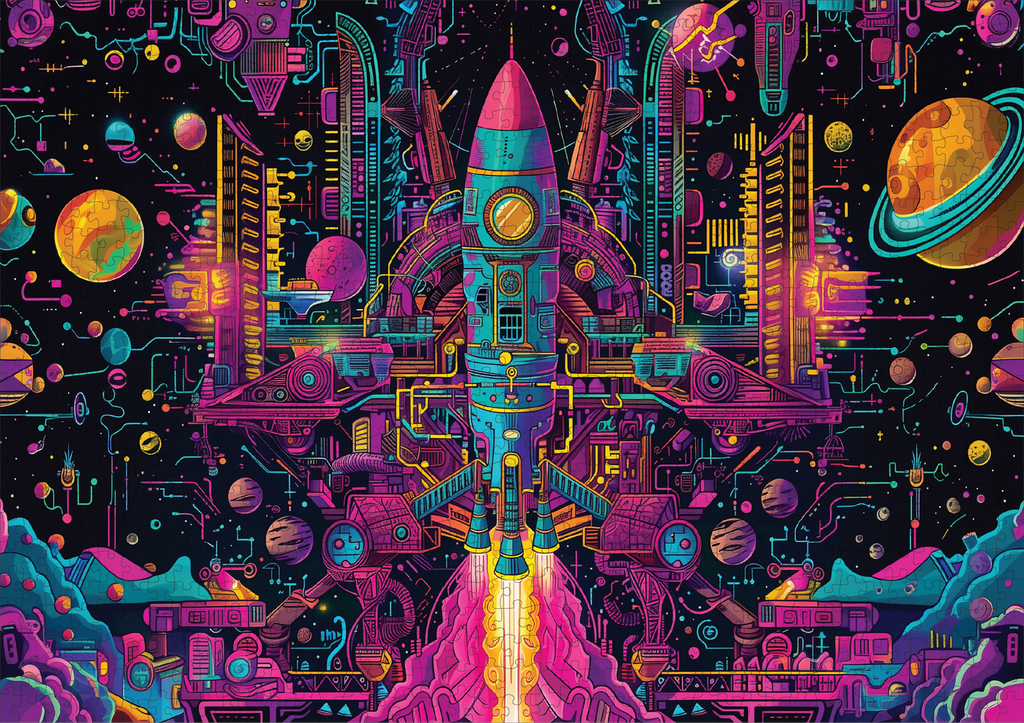 Galactic Gear Puzzle 1000 Piece - STEAM Kids Brisbane