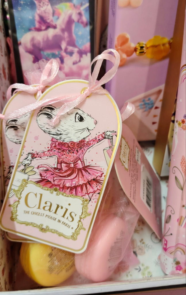 Claris Macaron Lip Gloss Set – 2-Piece Scented Lip Gloss for Kids – Vegan, Cruelty-Free – Inspired by Claris the Mouse by Megan Hess - STEAM Kids Brisbane