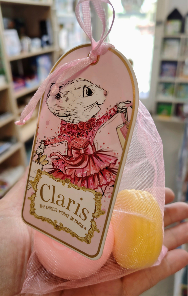 Claris Macaron Lip Gloss Set – 2-Piece Scented Lip Gloss for Kids – Vegan, Cruelty-Free – Inspired by Claris the Mouse by Megan Hess - STEAM Kids Brisbane