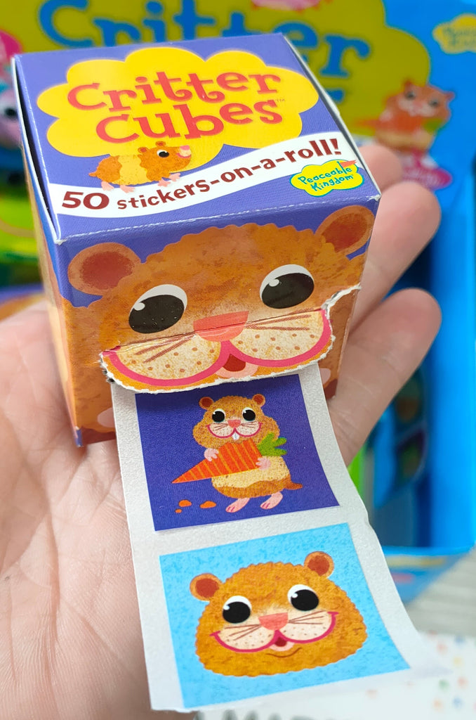 Peaceable Kingdom Stickers Critter Cubes | Roll of 50 - STEAM Kids Brisbane