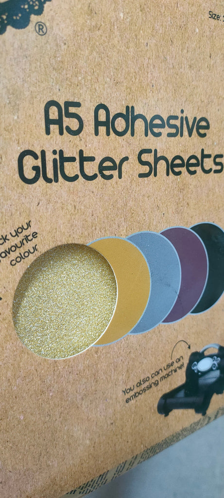 A5 Adhesive Glitter Sheets - 5 Sheets, Gold and Earth Colours | Krafters Korner - STEAM Kids Brisbane