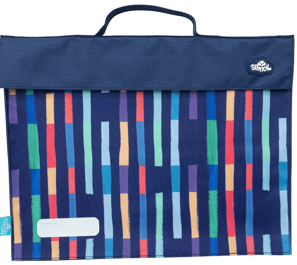 Library Bag - Bright Stripes | Spencil - STEAM Kids Brisbane