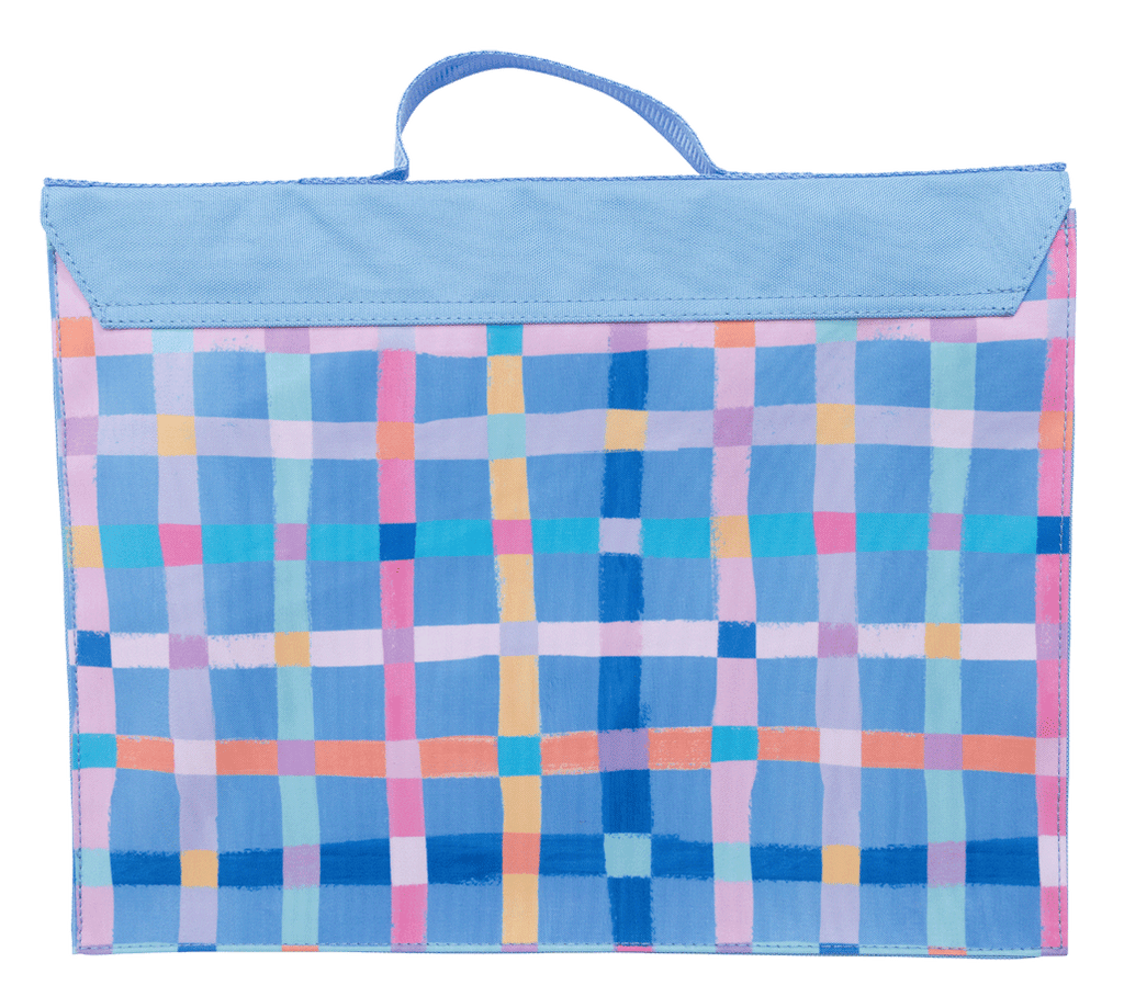 Library Bag - Pastel Plaid | Spencil - STEAM Kids Brisbane