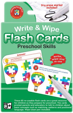 Write & Wipe Flash Cards | Preschool Skills - STEAM Kids Brisbane