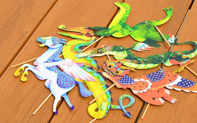 Moulin Roty Jointed Dragon Puppets - STEAM Kids Brisbane