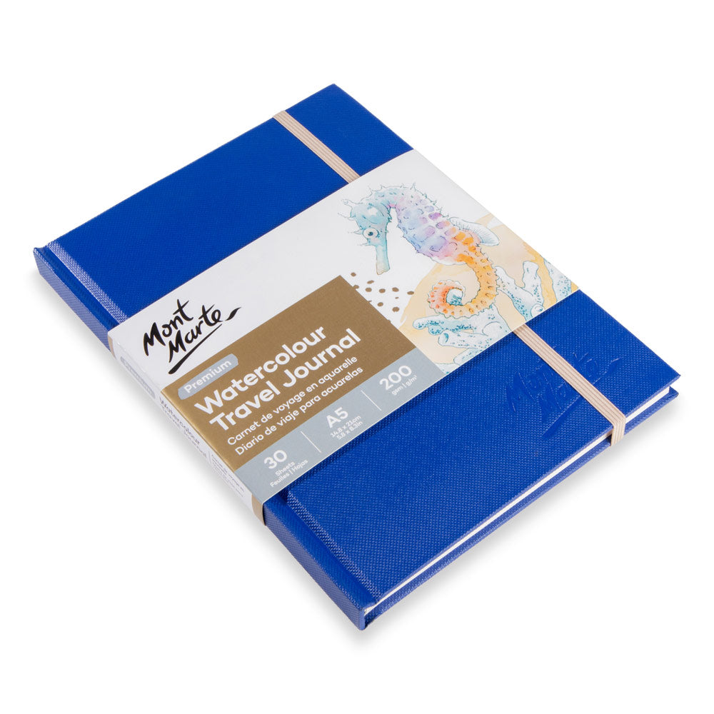 Watercolour Travel Journal Premium A5 30 Sheets 200gsm | Mont Marte - STEAM Kids Brisbane