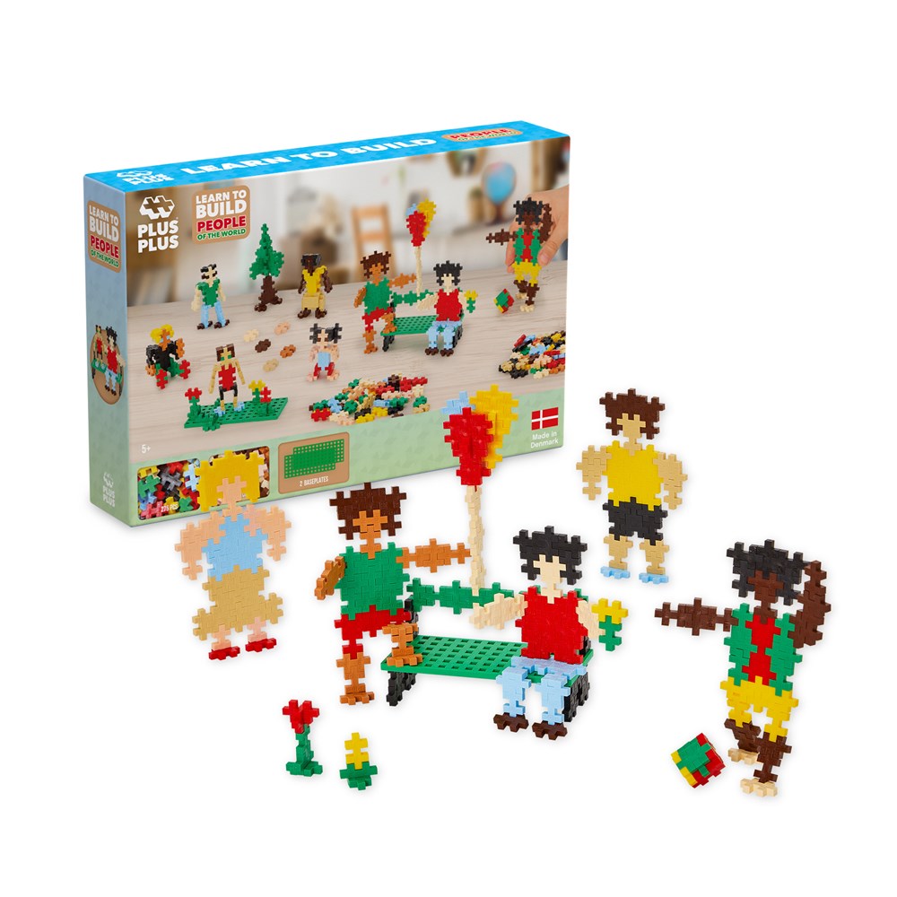 Plus-Plus Mini Learn to Build - People of The World | 275 Pieces + 2 Baseplates - STEAM Kids Brisbane