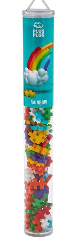 Plus-Plus Mini Tube | Rainbow Mix | 100 Piece - STEAM Kids Brisbane
