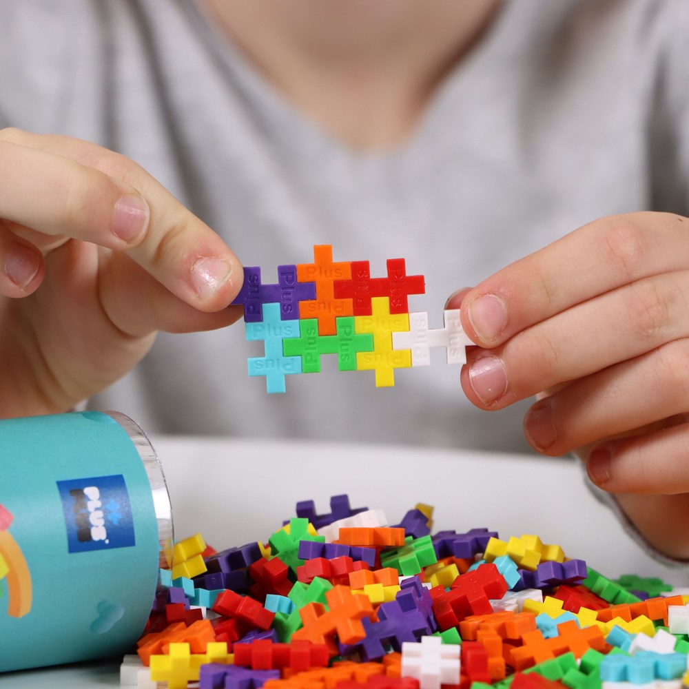Plus-Plus Mini Tube | Rainbow Mix | 100 Piece - STEAM Kids Brisbane