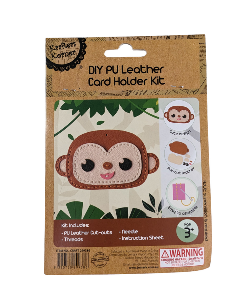 DIY PU Leather Card Holder Kit | Krafters Korner - STEAM Kids Brisbane