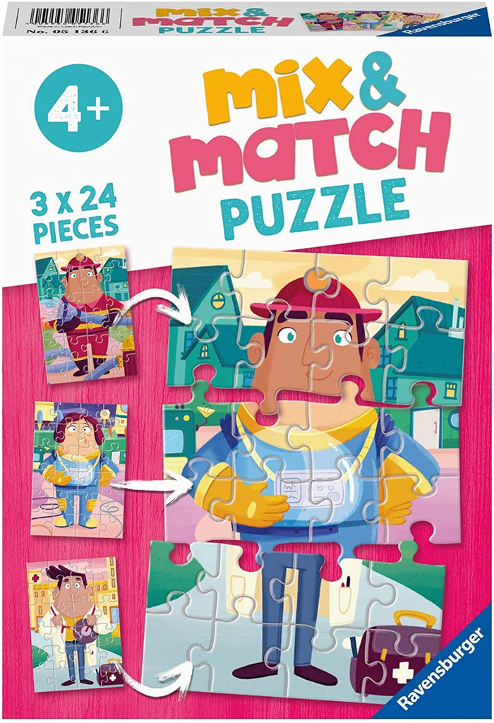 Ravensburger Mix & Match Job Swap 3x24 Piece Puzzle - STEAM Kids Brisbane