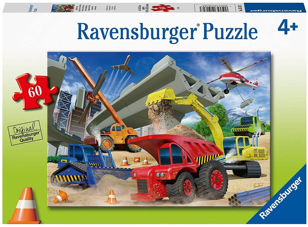 Ravensburger 60 Piece Puzzle | Construction Trucks - STEAM Kids Brisbane