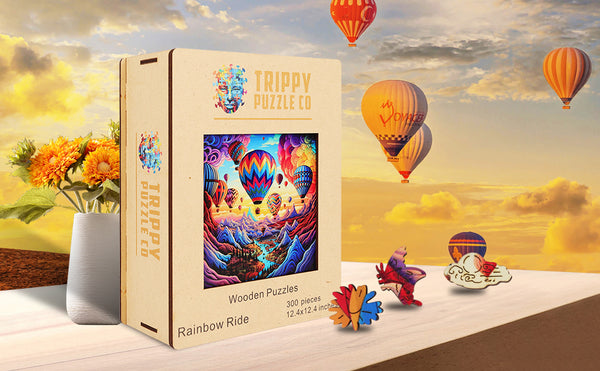 Rainbow Ride Wooden Puzzle 300 Pieces - STEAM Kids Brisbane