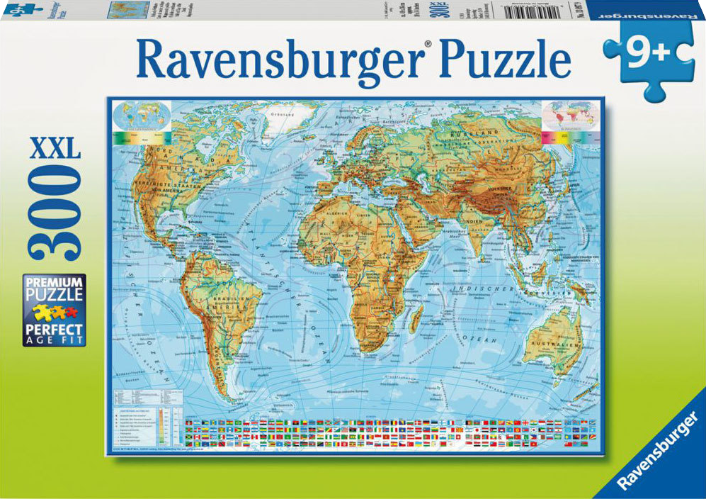 Ravensburger German 300 XXL Piece Puzzle | Political Map of the World - STEAM Kids Brisbane