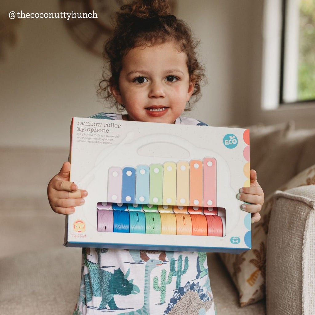 Tiger Tribe Rainbow Roller Xylophone – Musical Toy for Toddlers - STEAM Kids Brisbane