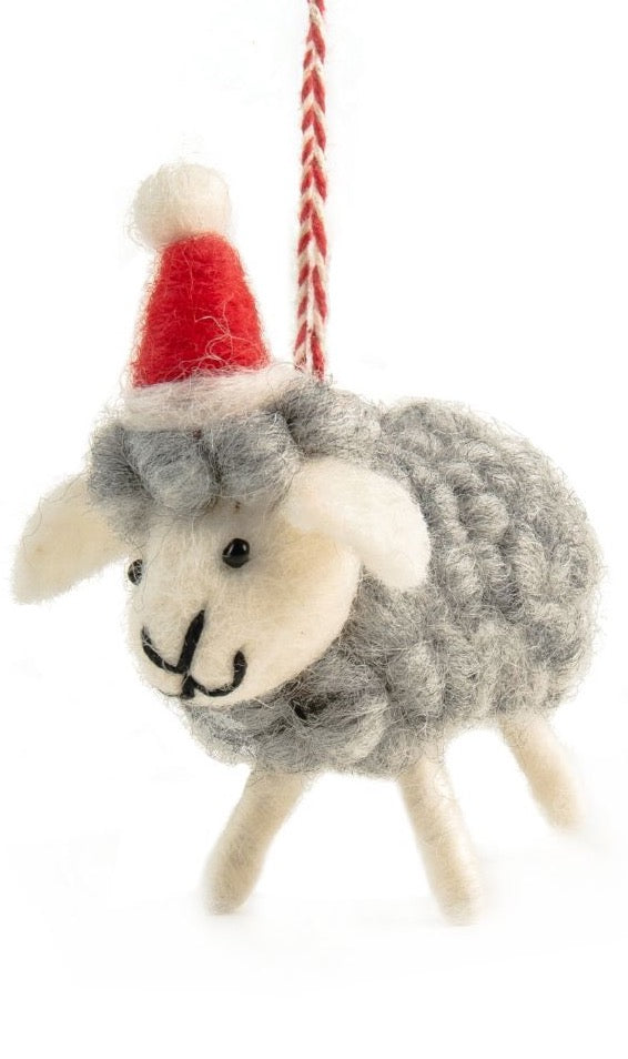 Handmade Scott the Sheep Christmas Decoration | 100% NZ Felted Wool - STEAM Kids Brisbane