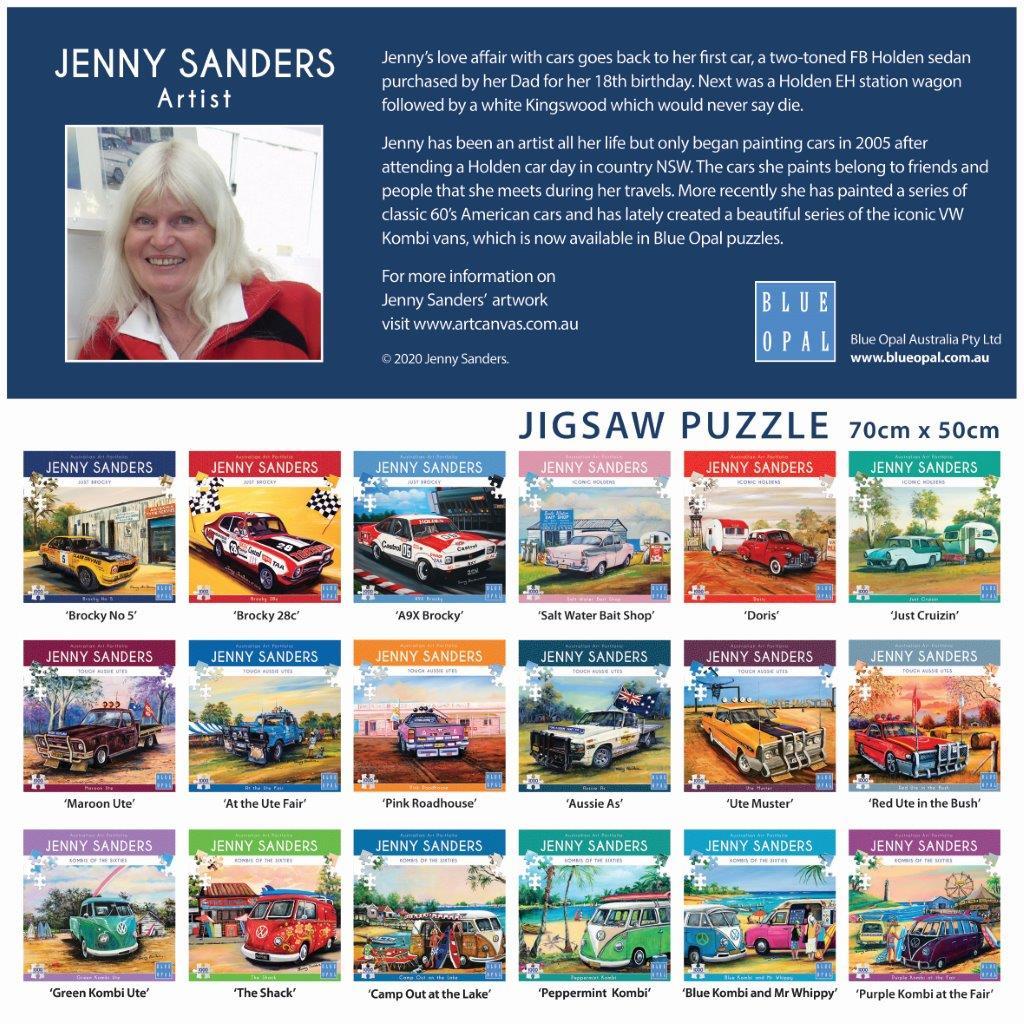 Red Ute in the Bush 1000 Piece Jigsaw Puzzle by Jenny Sanders | Blue Opal - STEAM Kids Brisbane