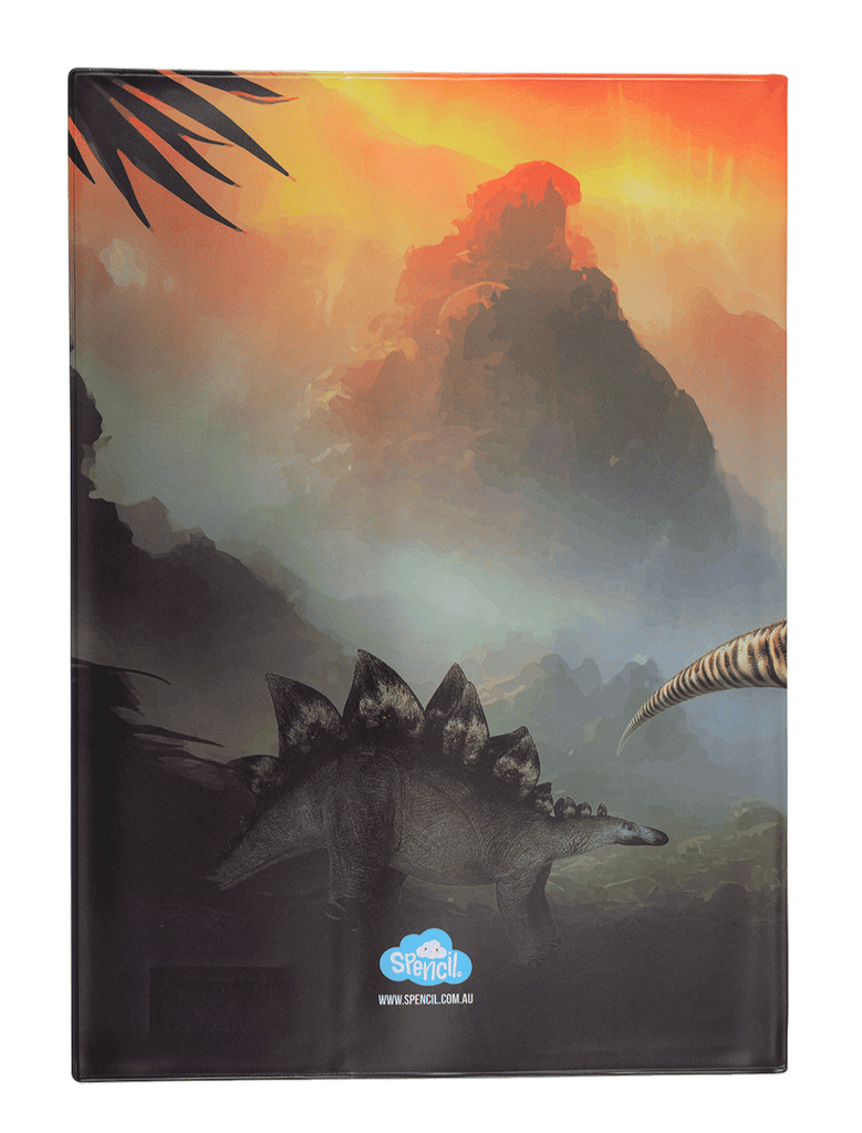 Spencil A4 Bookcover - Jurassic Kingdom | Book Cover A4 Exercise Book Size - STEAM Kids Brisbane