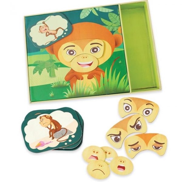 Monkey Expressions Feelings Puzzle - STEAM Kids Brisbane