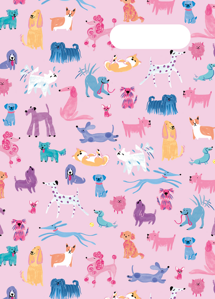 Spencil A4 Bookcover - Doodle Dogs 2 | Book Cover A4 Exercise Book Size - STEAM Kids Brisbane