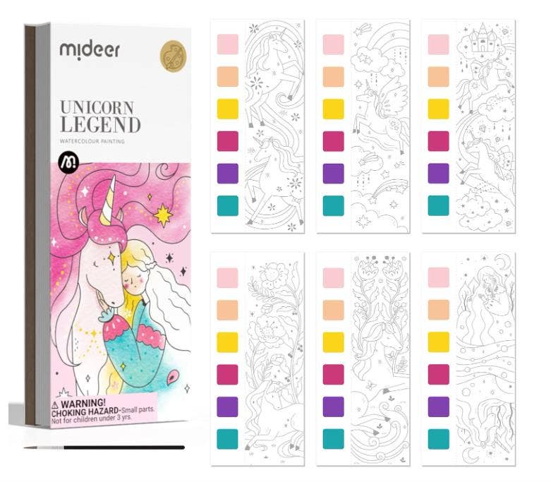 Mideer Unicorn Watercolour Painting Activity Pad - STEAM Kids Brisbane