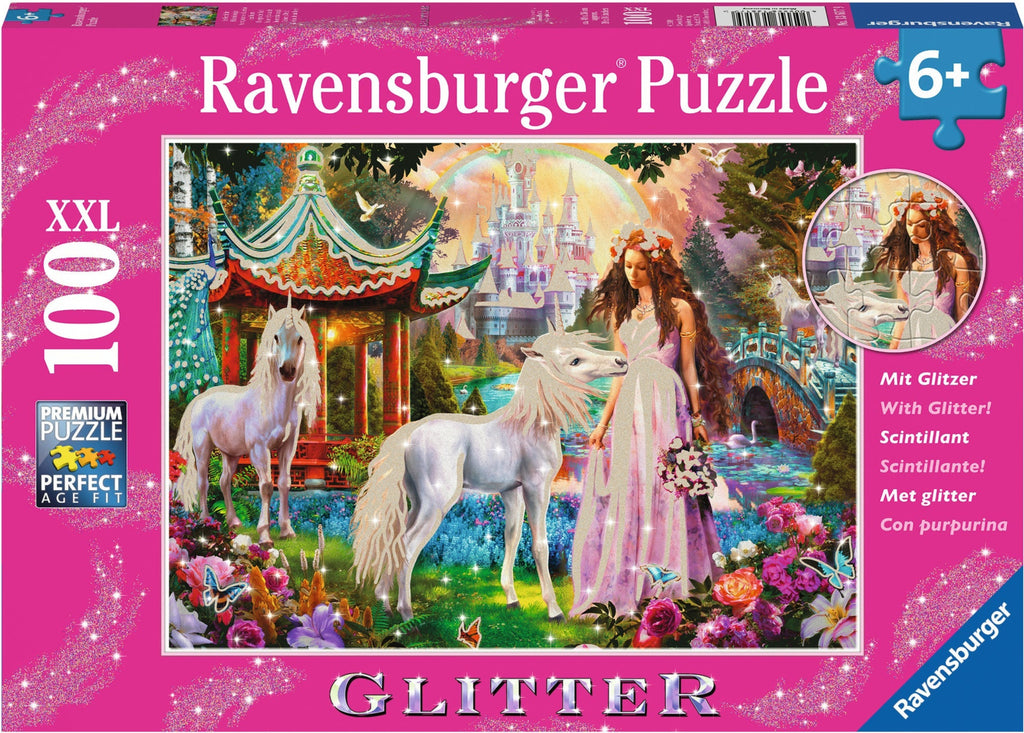 Ravensburger 100 XXL Piece Puzzle | Unicorn World - Glitter - STEAM Kids Brisbane