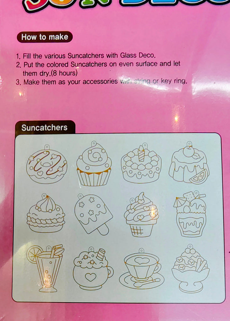 AMOS Sun Deco - Dessert Suncatcher Painting Kit - STEAM Kids Brisbane