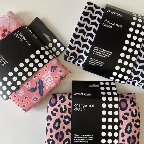 Jellystone Designs 2 in 1 Nappy Change Mat Clutch | Pink Floral - STEAM Kids Brisbane