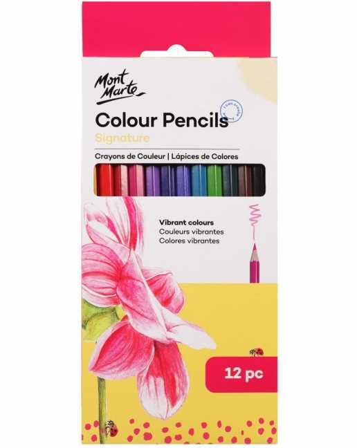 Mont Marte Signature Colour Pencils - Vibrant Colours 12pc - STEAM Kids Brisbane