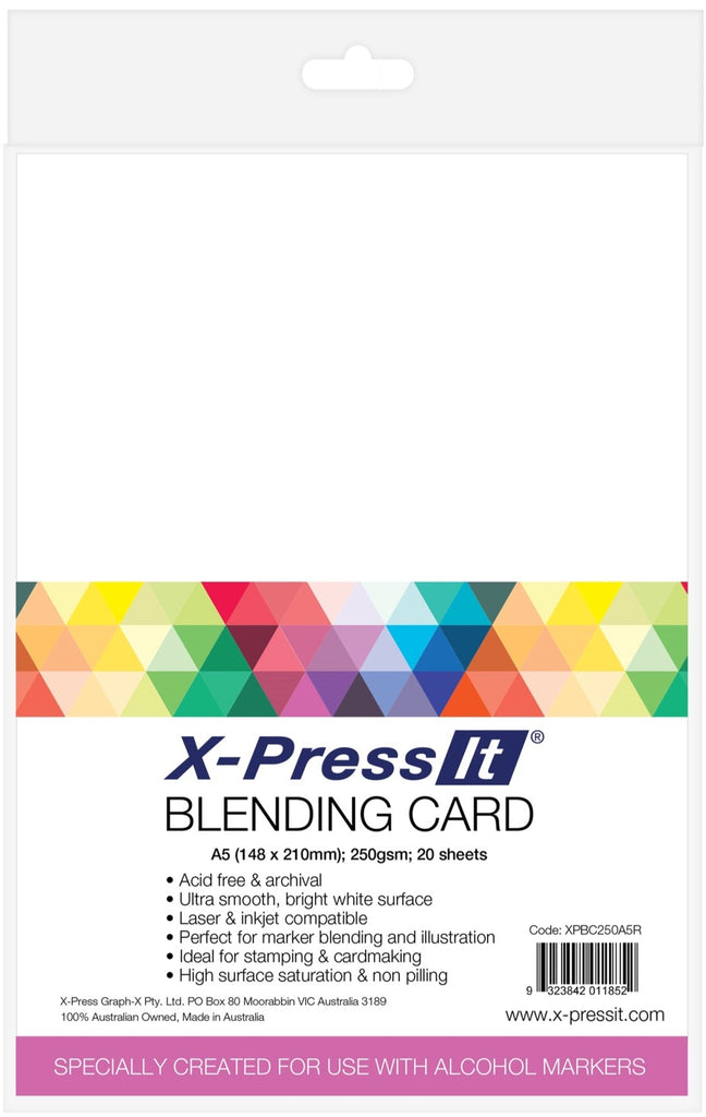 X-Press It Blending Card A5 20pk 250gsm - STEAM Kids 