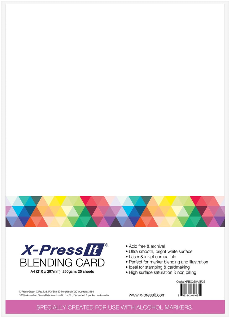X-Press It Blending Card A4 25pk 250gsm - STEAM Kids 