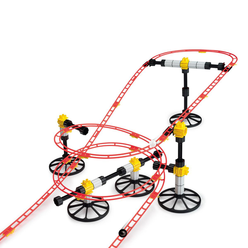 Quercetti | Skyrail Roller Coaster Mini Rail Marble Run  - 150 Pieces - STEAM Kids 