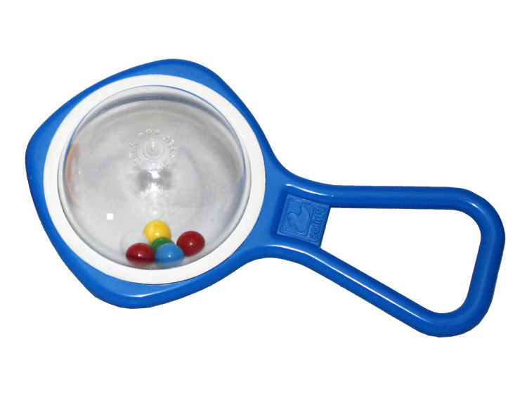 Baby ball rattle with handle | Blue | - STEAM Kids 
