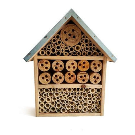 Extra Large Insect Hotel with Zinc Roof | 30cm x 24cm x 9cm | - STEAM Kids 