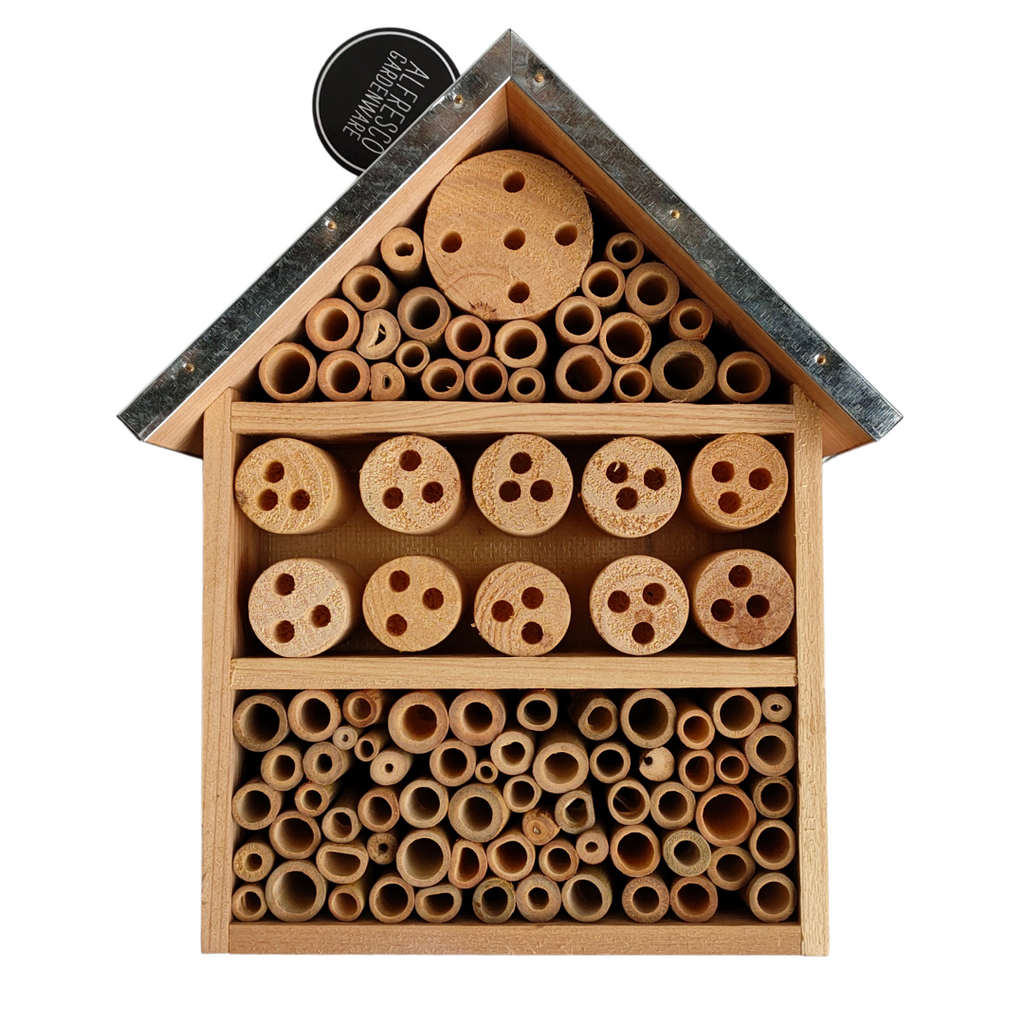 Extra Large Insect Hotel with Zinc Roof | 30cm x 24cm x 9cm | - STEAM Kids 