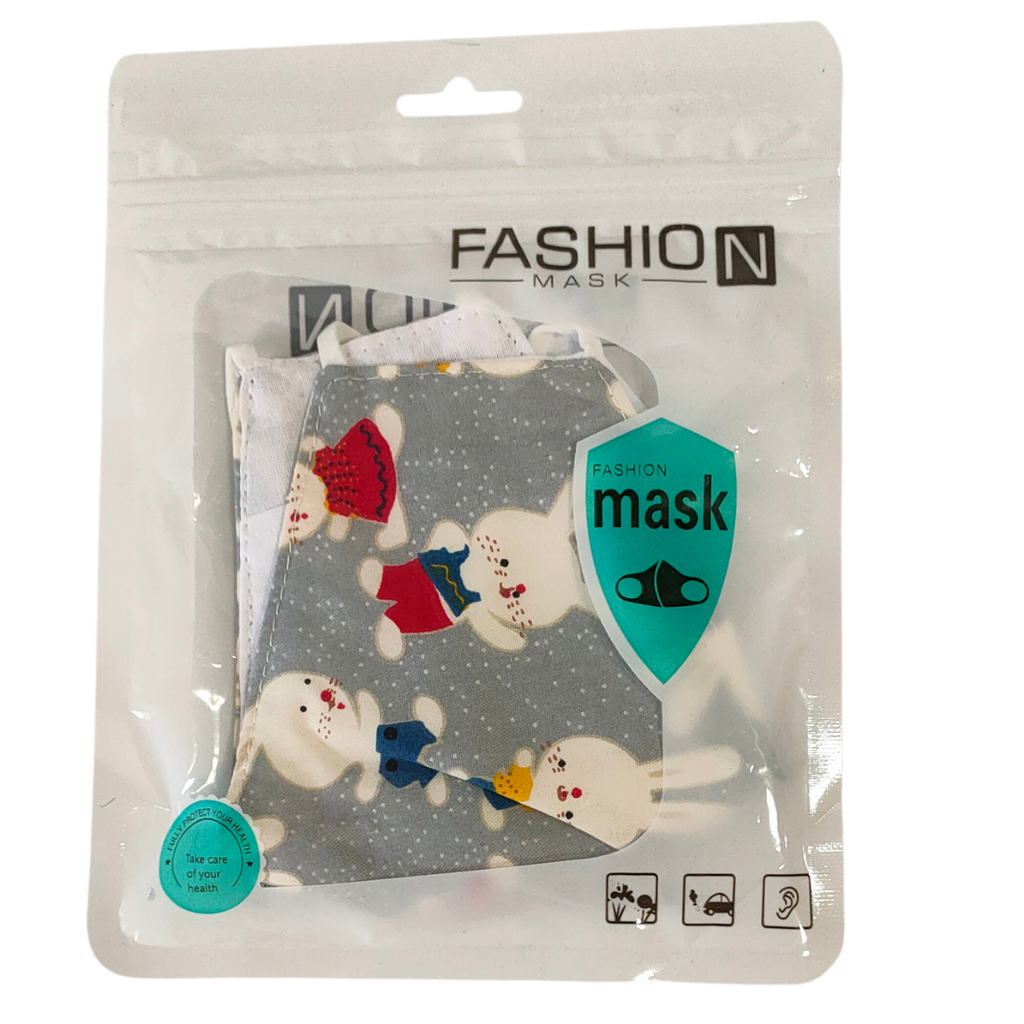 Children's Washable Reusable Face Mask | 4 to 12 years |  Grey Rabbit - STEAM Kids 